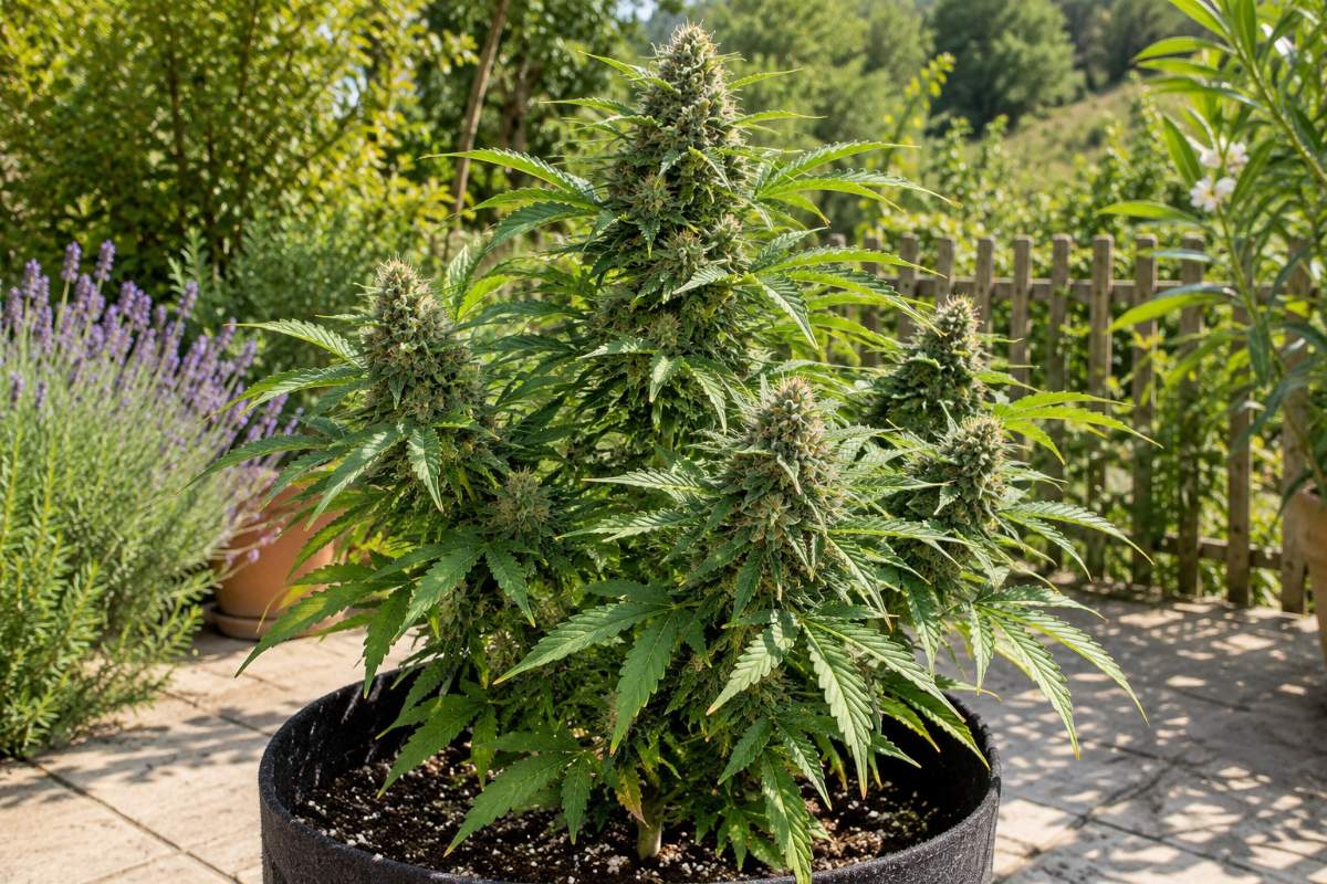 Autofloraison du Power Mix Auto cultivée en extérieur en pot