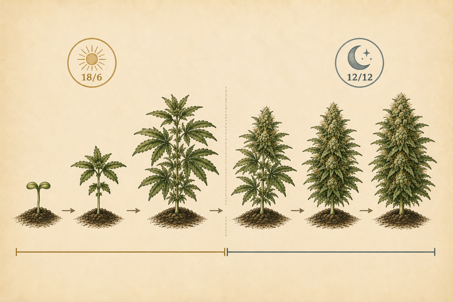 Autoflowering cannabis plant that flowers by age — compact ruderalis-based genetics from Pyramid Seeds