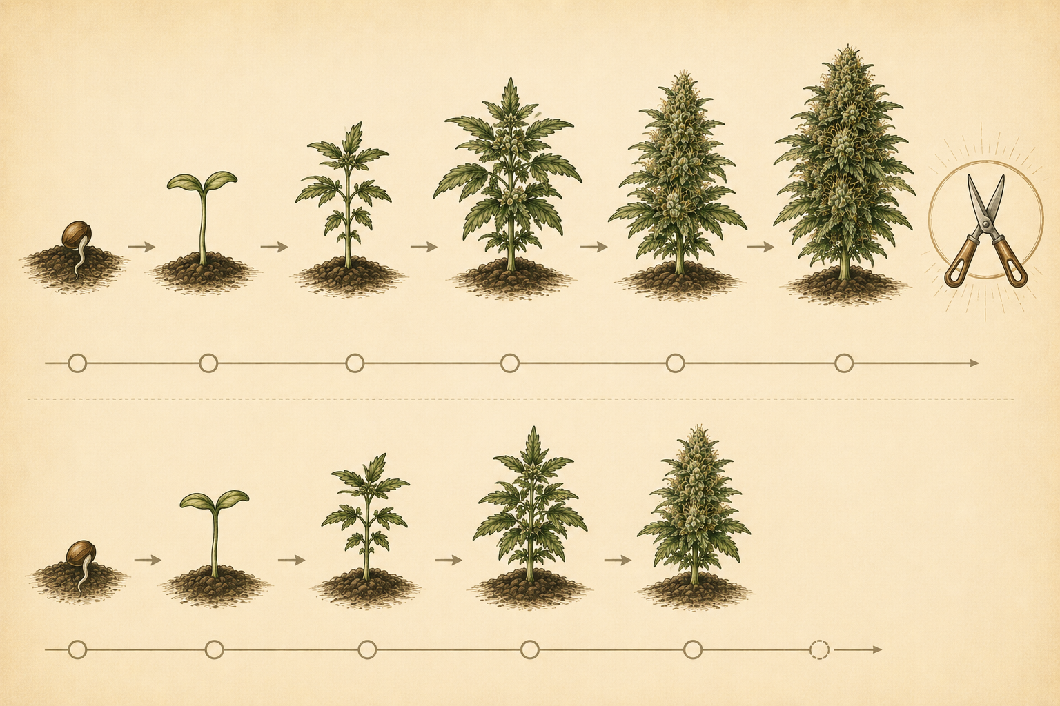 Fast version feminized cannabis plant — photoperiod genetics with a shortened flowering time from Pyramid Seeds