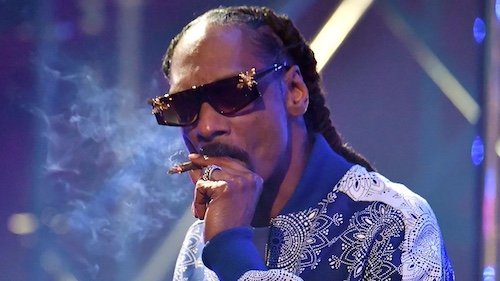 Snoop Dogg with cannabis, founder of Leafs by Snoop brand